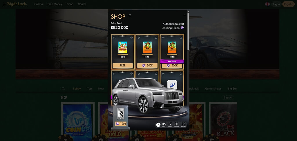 NightLuck Casino Bonus Shop UK