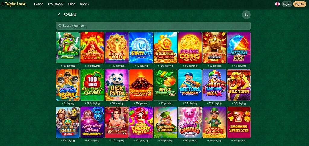 NightLuck Casino Games UK