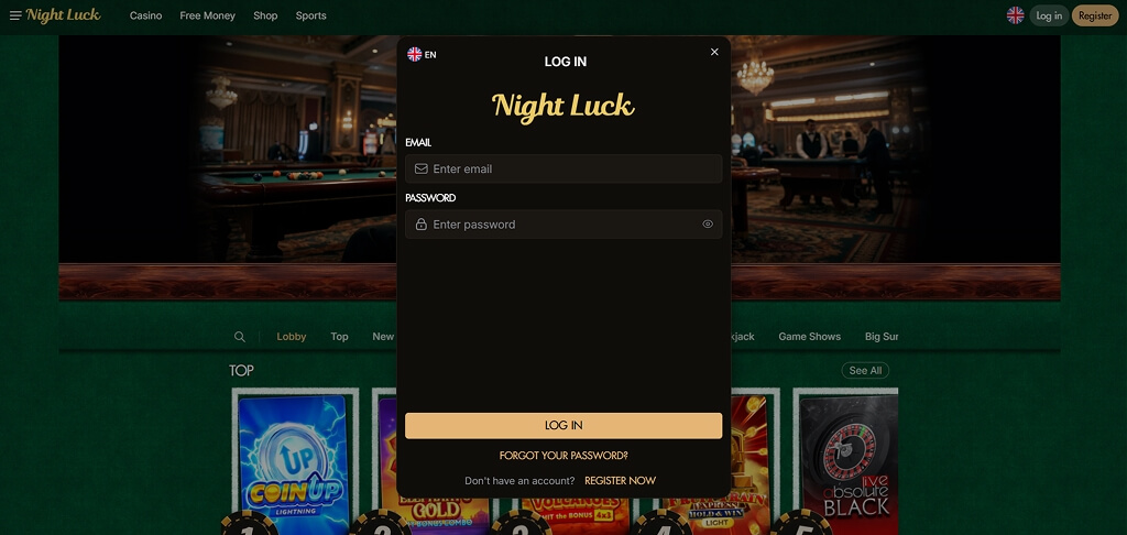 NightLuck Casino Login UK